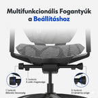 Professzionális gamer szék GC5, Mechanikus kialakítás, prémium e-sport DNS, 4D karfa, szinkronizált háttámasz