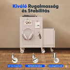 RC6 Gurulós Konténer Perforált Oldallappal, Mobil Iratszekrény