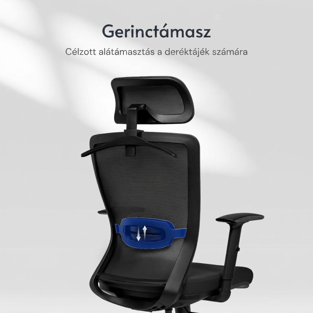 2D-ben teljesen állítható Ergonomikus Hálós Irodai Szék OC3B