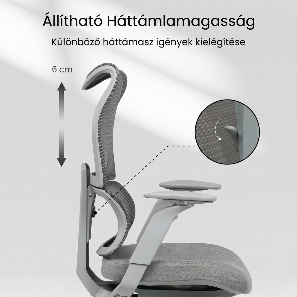 Többfunkciós irodai szék BS8 Pro, 3D forgatható kartámasszal