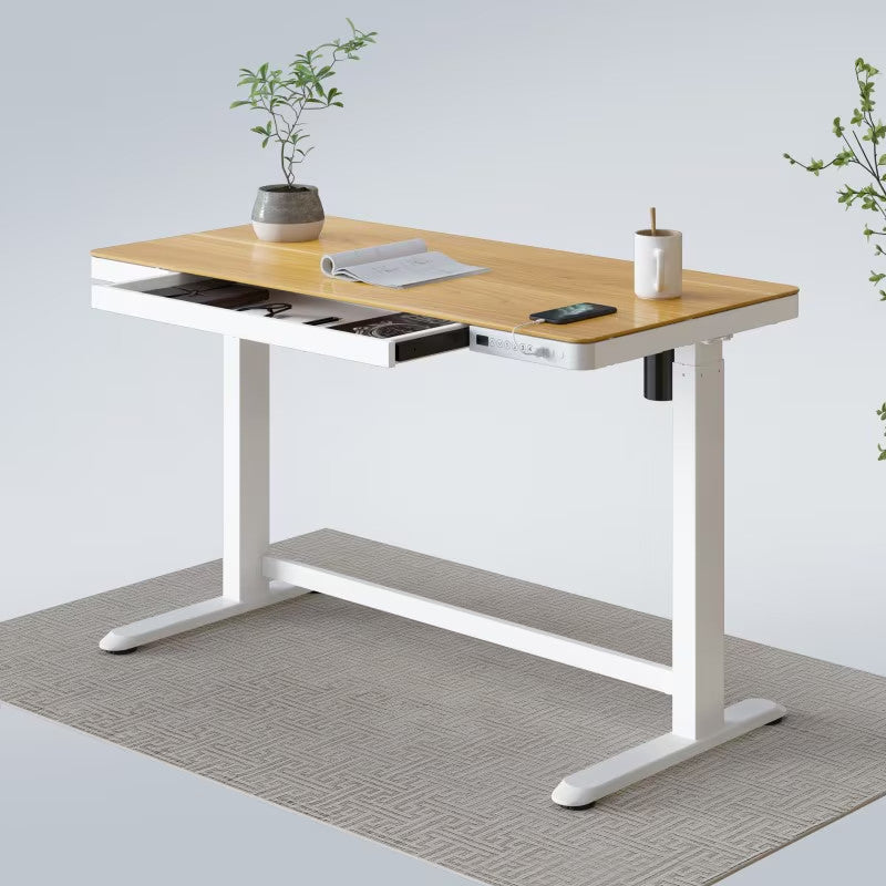Comhar All-in-One elektromos állítható íróasztal fiókkal EW8, 120x60cm USB-töltővel és memória panellel