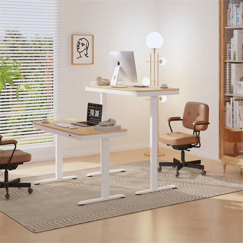 Comhar All-in-One elektromos állítható íróasztal fiókkal, 120x60cm USB-töltővel és memória panellel