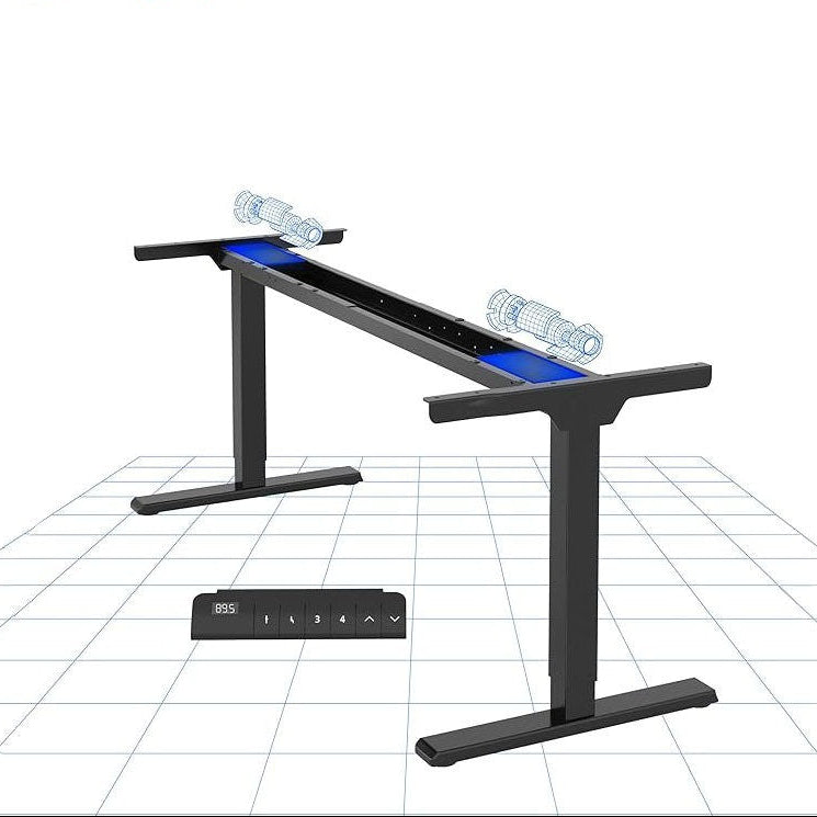 Elektromos Íróasztal Láb E1 Pro, Kétmotoros, 70–120 cm Állítható, 100 kg Teherbírás, Memóriagombokkal