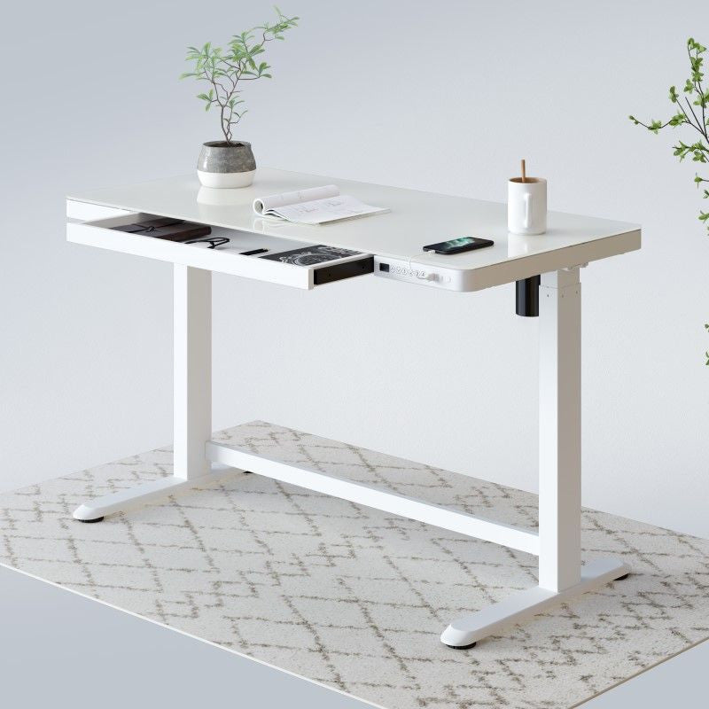 Comhar All-in-One elektromos állítható íróasztal fiókkal EW8, 120x60cm USB-töltővel és memória panellel
