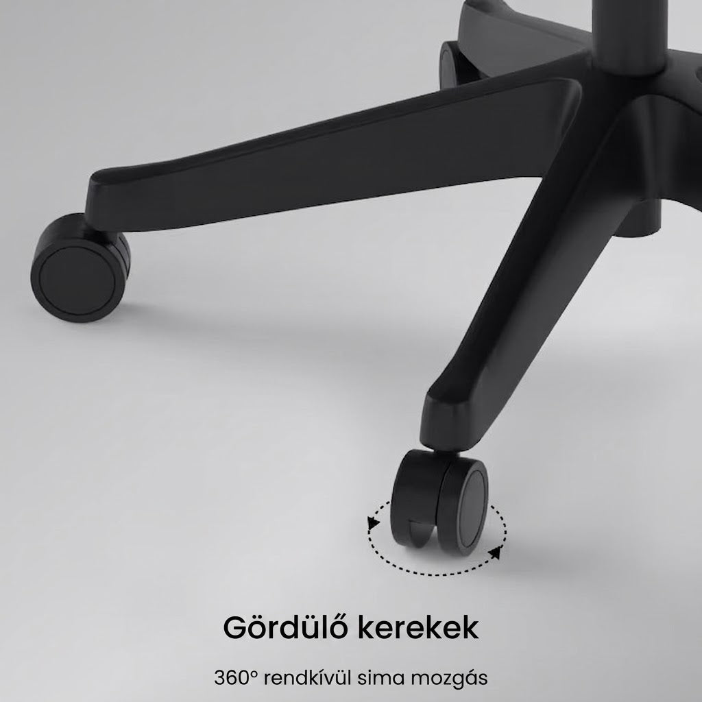 Prémium ergonomikus irodai szék C7-Air, Hálós – adaptív deréktámasz, állítható fejtámla és kartámasz, hosszú távú ülőmunkához