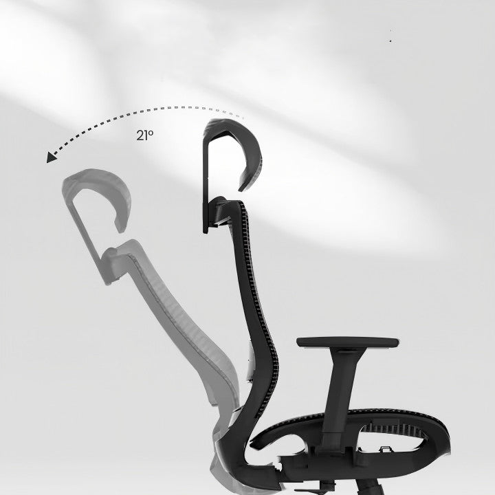 Ergonomikus teljes hálós irodai szék BS4, Állítható Fejtámlával és 3D Kartámasszal